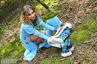 Pics female angel in the woods
