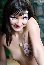 Teen models 100 body art