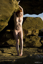 Presenting ginger r 2 ginger r displays her creamy, luscious body and sensually poses on the rocky seaside in her debut series.