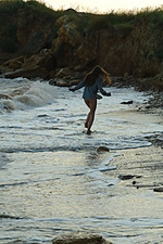 Surf in 1 petra e flaunts her wet naked body as she playfully poses on the beach.