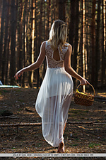 Aislin aislin performs a slow and sensual striptease in the middle of the woods