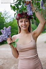 Nude girl in spring